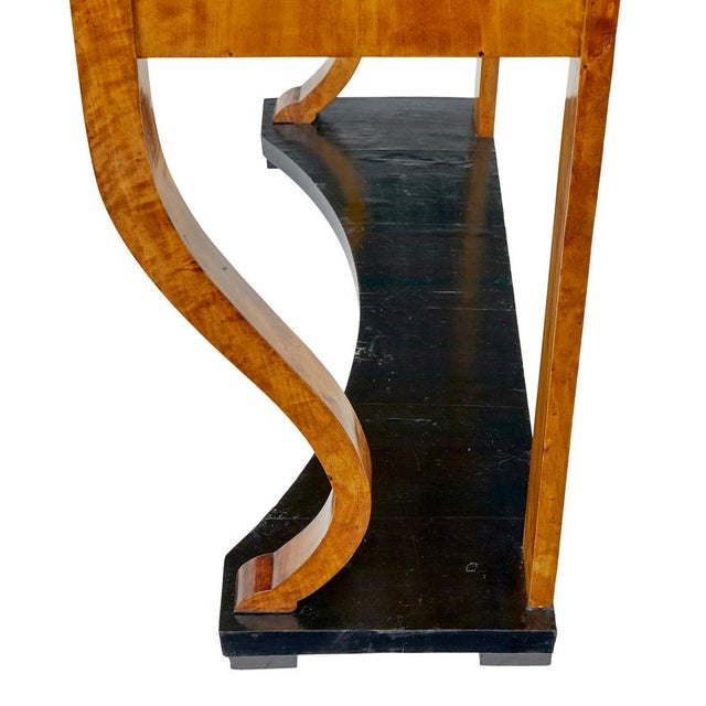 Late 19th Century Empire Revival Burr Birch Console Table, 1880 For Sale - Image 5 of 9