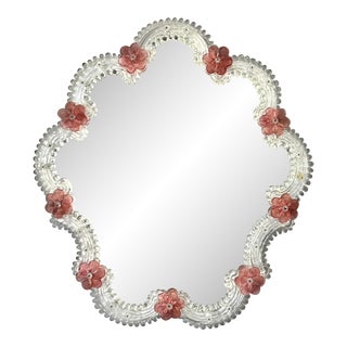 Vintage Murano Glass Mirror For Sale