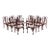 Rare Set of 12 English Chippendale Style Mahogany Armchairs, C. 1900. For Sale