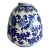 Handpainted Chinoiserie Vase Blue White Flower Container For Sale