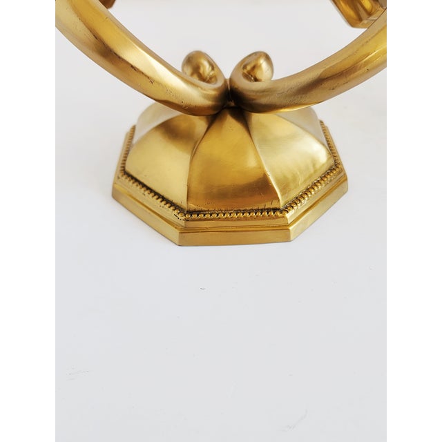 Early 20th Century Georgian Cast Brass Wall Sconces-a Pair For Sale - Image 9 of 12