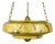 Art Deco Yellow Glass Pendant Lamp, 1930s For Sale