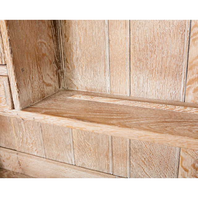 Country English Cerused Limed Oak Welsh Cupboard Dresser For Sale - Image 10 of 18