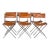 Director Style Leather Chairs With Chrome Base - Set of 6 For Sale