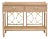 Matthew Izzo Home - Gideon Natural Rattan Tow Drawer Console Table With Decorative Back For Sale