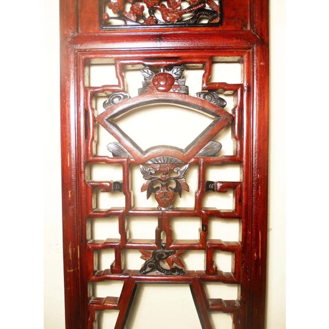 Asian Early 19th Century Antique Chinese Screen PanelsCunninghamia Wood - A Pair For Sale - Image 3 of 11