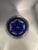 1950s Mid-Century Bohemian Cobalt Cut-to-Clear Crystal Ovoid Palmette Vase For Sale - Image 5 of 6