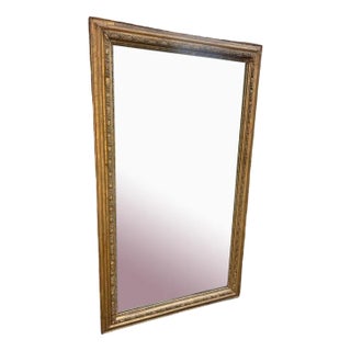 Large Antique 19th Century French Original Gilt Mirror For Sale