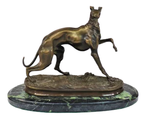 Circa 1800's Pierre-Jules Mene French ''Greyhound '' Signed Sculpture