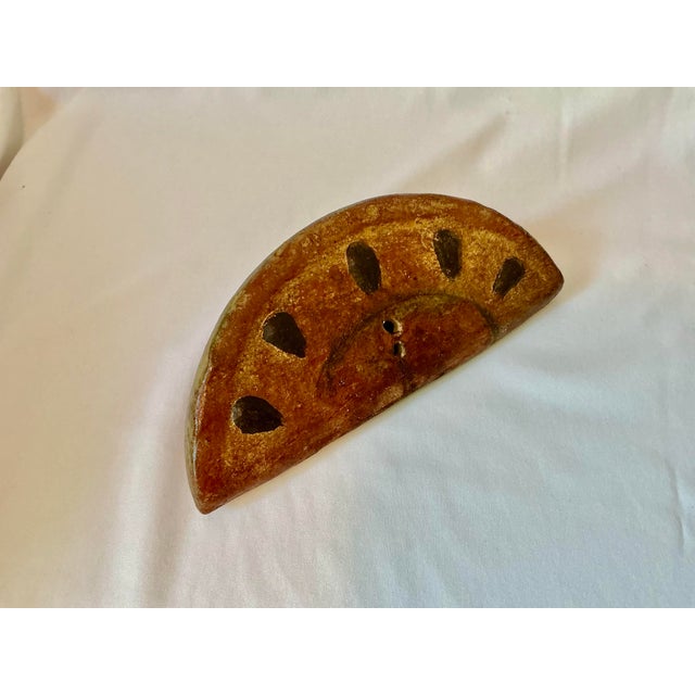 Vintage Terra Cotta Pottery Bowl With Metal Clad Fruit For Sale - Image 9 of 12