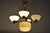 Art Deco Chandelier in Oak, Brass, and Opaline Glass, Czech, 1920s For Sale - Image 9 of 10
