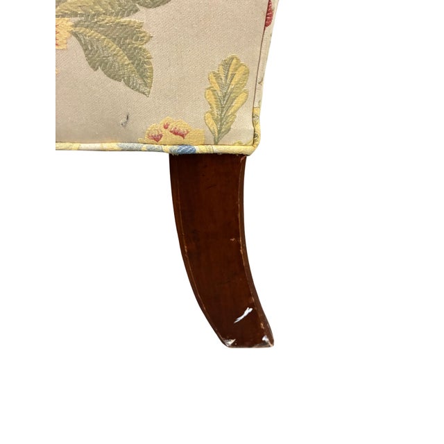 Late 20th Century Baker Furniture Milling Road English Traditional Floral Roll Arm Sofa For Sale - Image 11 of 12
