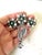 Stunning vintage sterling silver and turquoise floral brooch.