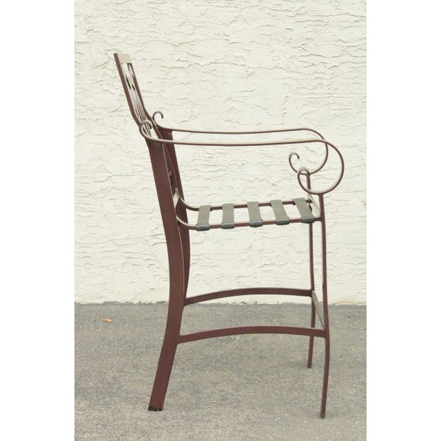 Metal Woodard Belden Aluminum Patio 4 Piece Patio High Top Table & Chairs Set - Set of 4 For Sale - Image 7 of 12