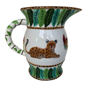 Lynn Chase Atelier Ceramic Pitcher “Jungle Jubilee” 2006