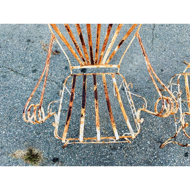 John Salterini Vintage Wrought Iron Outdoor Garden Chair, Attributed For Sale - Image 4 of 10