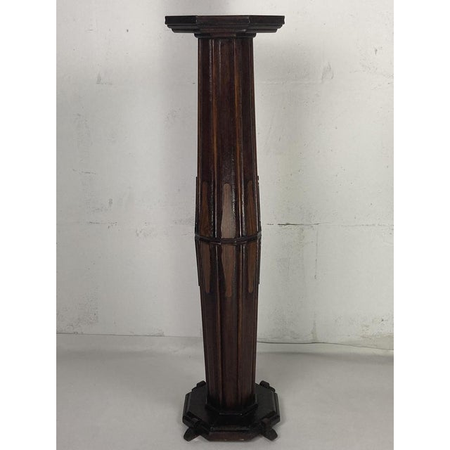 Art Deco Dutch Amsterdam School Pedestal, 1920s For Sale - Image 4 of 15