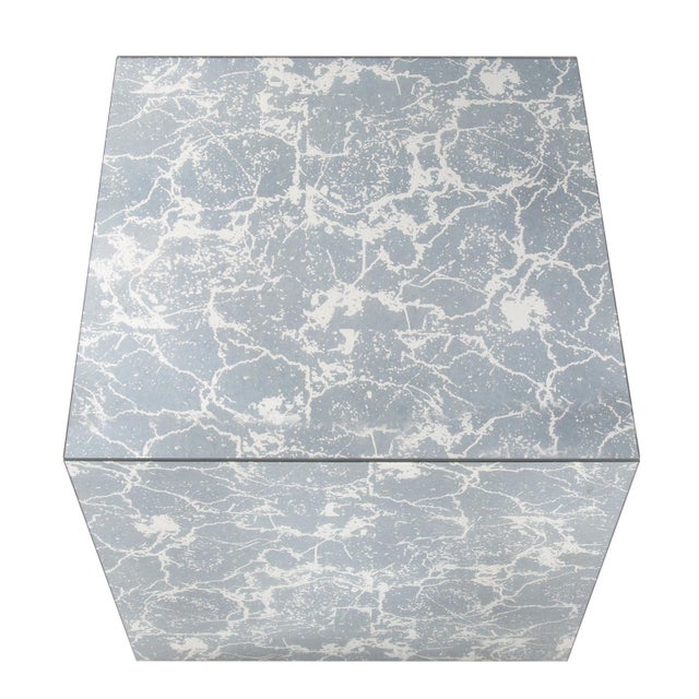 Contemporary Paxton Mirrored Side Table For Sale - Image 3 of 7