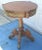 Brown French Style Round Mahogany Pedestal Lamp Table with Ormolu Mounts For Sale - Image 8 of 9