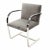 Mies Van der Rohe Brno (Knoll) Flat-Bar Chairs in Light Grey, Steel Frame For Sale - Image 4 of 6
