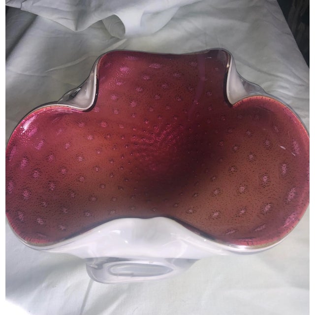 Italian Vintage Mid-Century Modern Italian Glass Bowl Catchall For Sale - Image 3 of 9