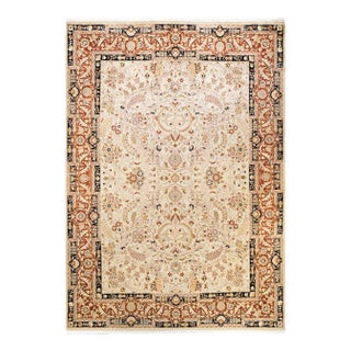 Mogul, One-of-a-Kind Hand-Knotted Area Rug in Ivory, 9' 0" x 12' 5" For Sale