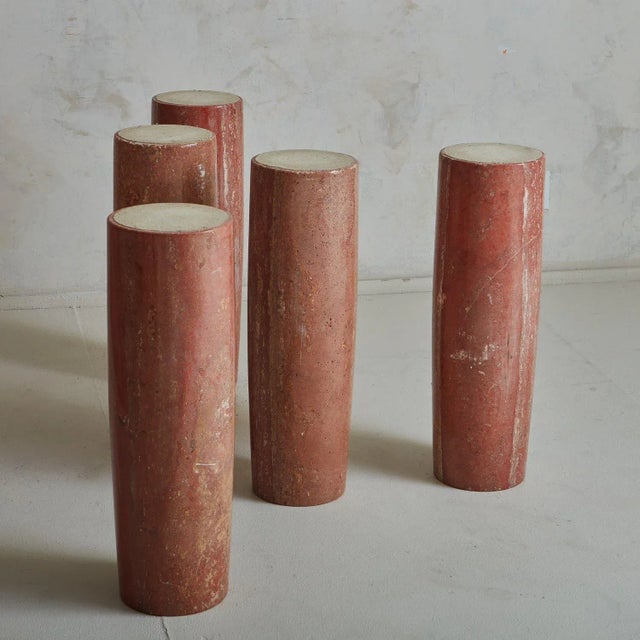 ‘Il Colonnato’ Dining Table in Red Persian Travertine by Mario Bellini for Cassina, Italy 1970s For Sale - Image 12 of 13