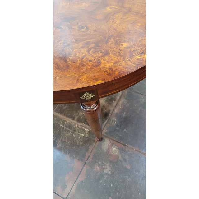Antique 1850s French Burlwood Elm Dining Table Napoleonic French Empire For Sale - Image 10 of 10