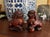 Oxblood Red Small Late 20th Century Oxblood Red Foo Dogs- a Pair For Sale - Image 8 of 8