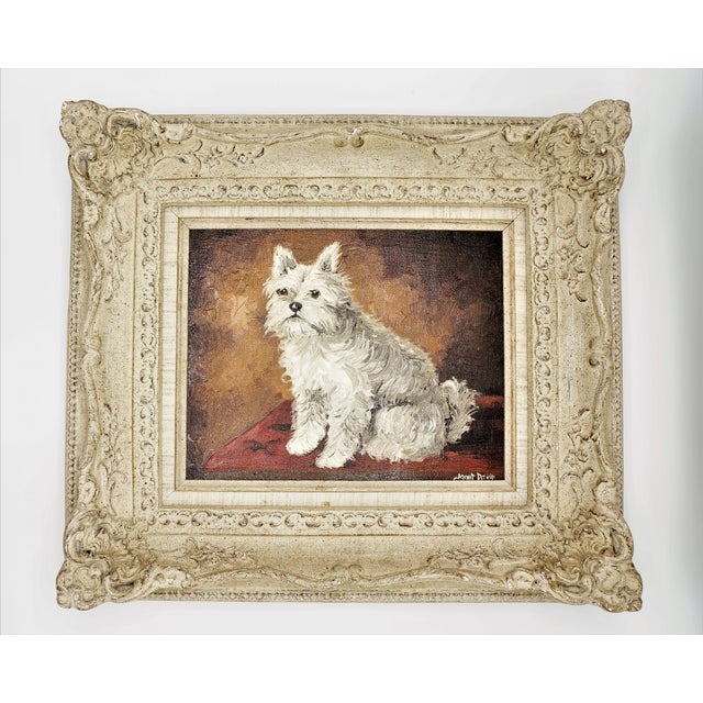 Westie West Highland Terrier Dog Portrait Oil Painting For Sale - Image 11 of 11
