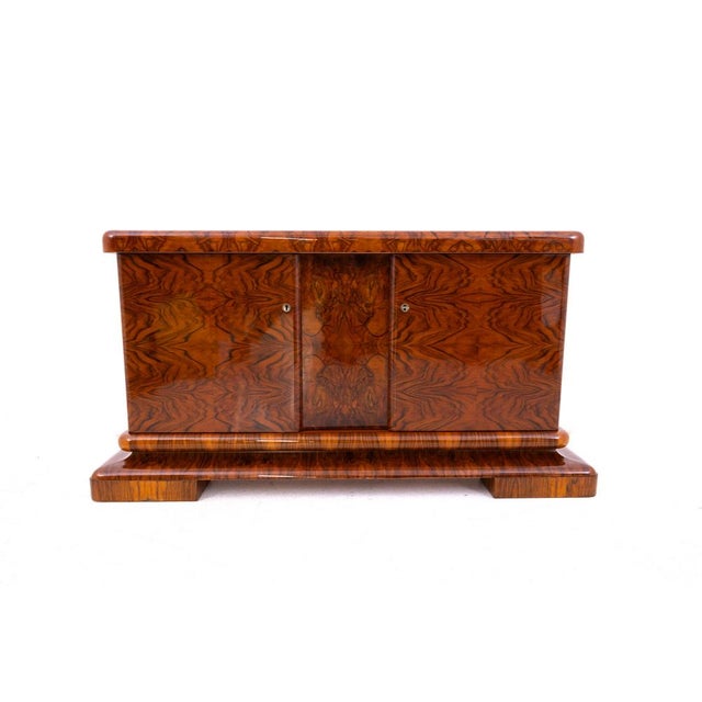 Wood Art Deco Chest of Drawers, Poland, 1930 For Sale - Image 7 of 17