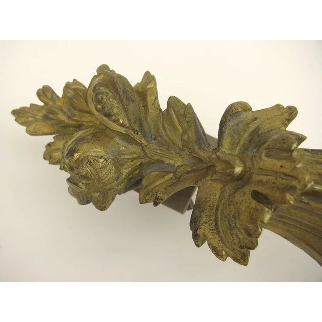Mid-Century Modern French Bronze d'ore Curtain Tie Backs Early 19th Century Gilt For Sale - Image 3 of 5