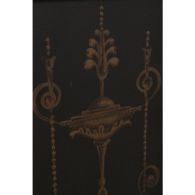 Regency Style Paint Decorated Open Bookshelf Unit For Sale - Image 14 of 16
