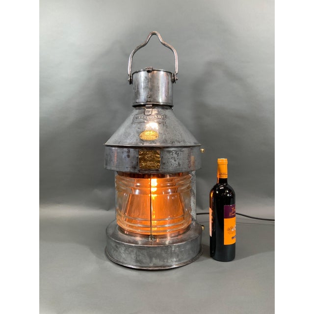 Traditional Steel Ship's Masthead Lantern by M.P. Calloway of Leith For Sale - Image 3 of 8