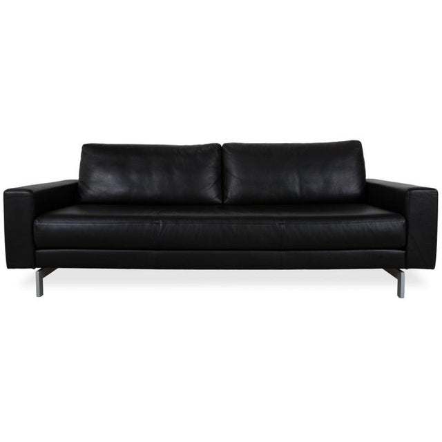 Vida 3-Seater Sofa in Black Leather from Rolf Benz For Sale - Image 13 of 13