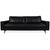 Vida 3-Seater Sofa in Black Leather from Rolf Benz For Sale - Image 13 of 13