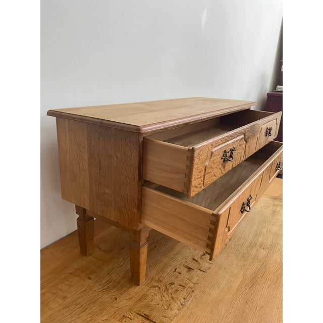 Henning Kjaernulf Style Oak Low Chest C. 1970s For Sale - Image 13 of 18