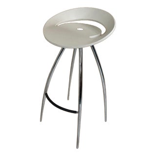 Lyra Bar Stool with White Seat by Sigurdur Thorsteinsson for Design Group Italia / Magis For Sale