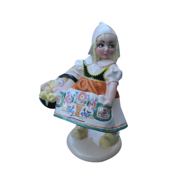 Girl Figurine in Ceramic, 1930 For Sale