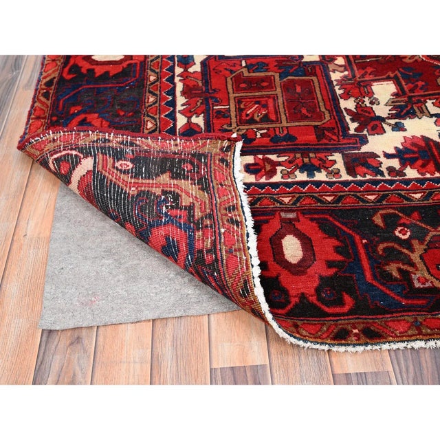 Textile 1960 Red Vintage Bohemian Persian Rug For Sale - Image 7 of 12