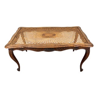 Vintage French Coffee Table in Oak For Sale