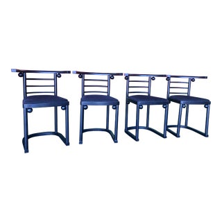 Josef Hoffman Fledermaus Dining Chairs For Sale