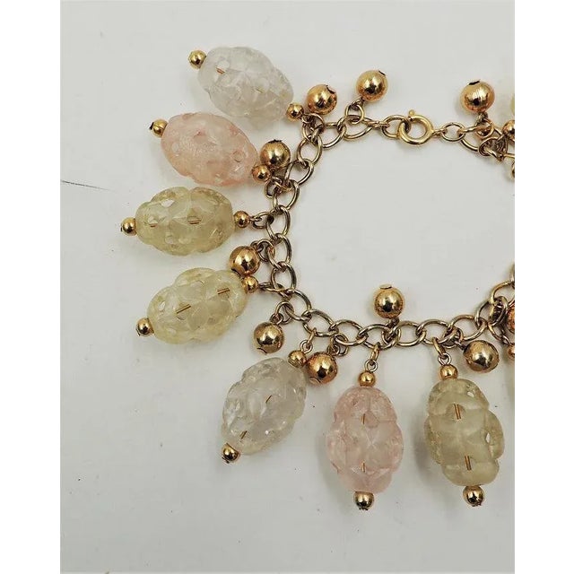 1960s Vintage 1960s Napier Pastel Charm Bracelet For Sale - Image 5 of 8
