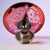 Moser Glassworks Late 19th Century Moser Cranberry Glass Enameled Compote on Silver-Plated Stand For Sale - Image 4 of 6