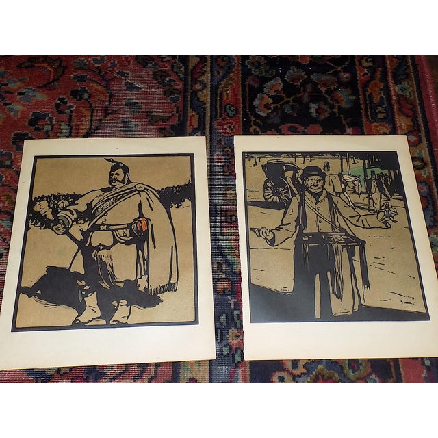Figurative Antique 19th Century Wm Nicholson "London Types" Lithographs With Several W.E.Henly Quatorzains -Set of 6 For Sale - Image 3 of 7