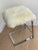Metal 1970s Chrome Flat-Bar Sheepskin Stool by Pace For Sale - Image 7 of 11