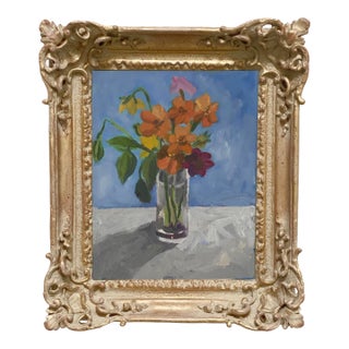 Cosmos in Glass Vase by Dana Gibson For Sale