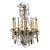 Louis XVI Bronze and Crystal Chandelier, Colored and Clear Crystals, France For Sale