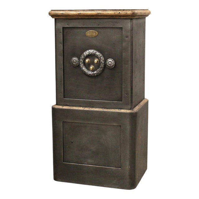 Safe in Iron and Wood For Sale