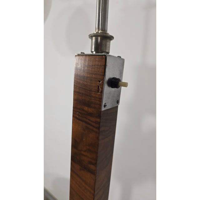 Art Deco Floor Lamp in Wood For Sale - Image 10 of 13